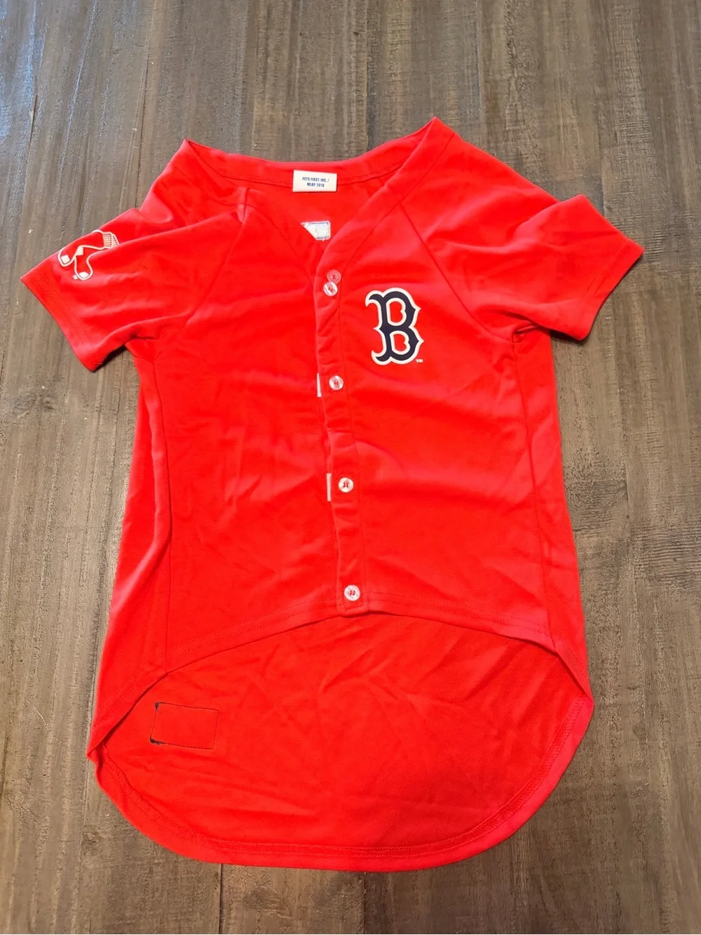 Pets First MLB Boston Red Sox Screen Printed Baseball Dog Jersey - Red/Blue